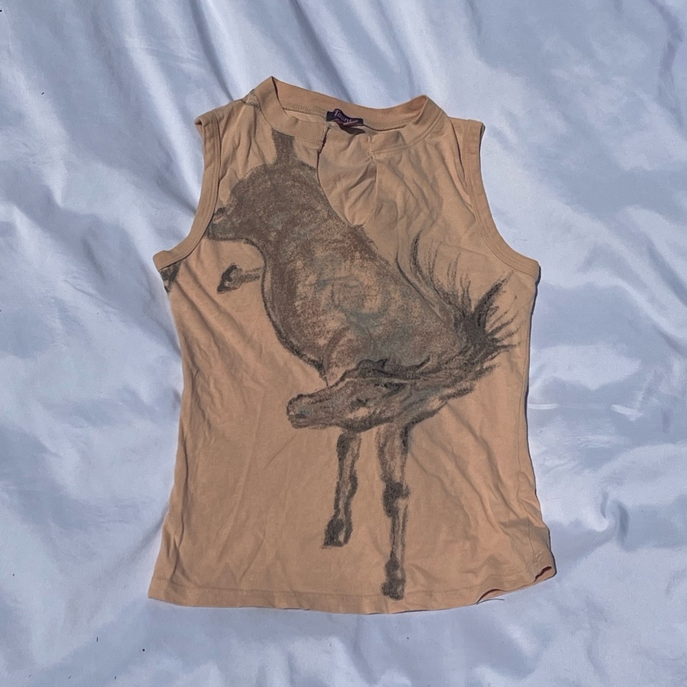 Vintage horse graphic tank